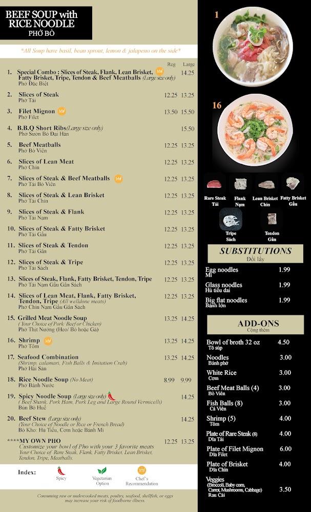 Pho Rex Menu image 3